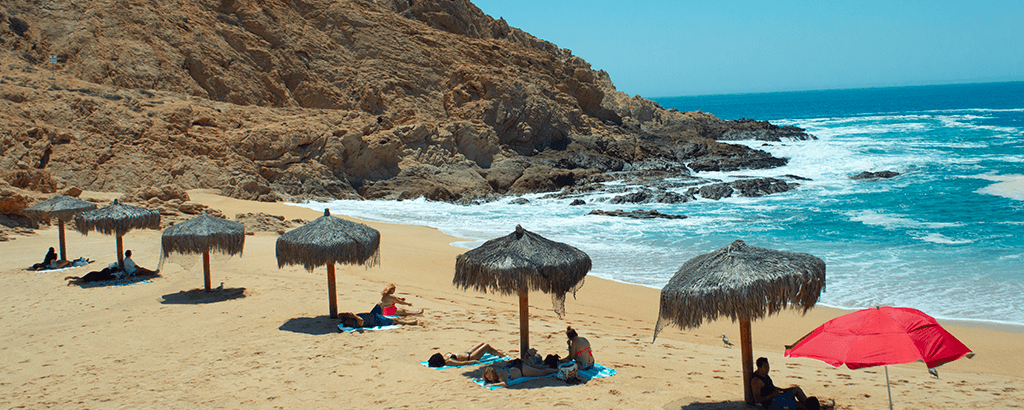 Santa Maria Beach Tourists in Los Cabos