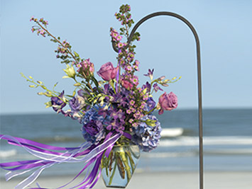 Decoración floral en tu boda en la playa